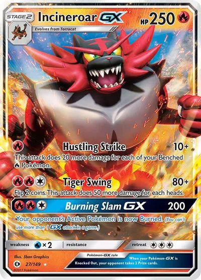 Incineroar GX 27 (Sun & Moon Base Set)