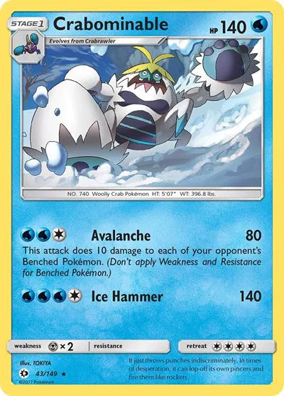 Crabominable 43 · Normal (Sun & Moon Base Set)