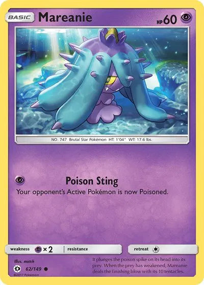 Mareanie 62 · Normal (Sun & Moon Base Set)