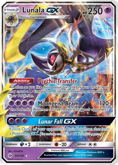 Lunala GX 66 (Sun & Moon Base Set)