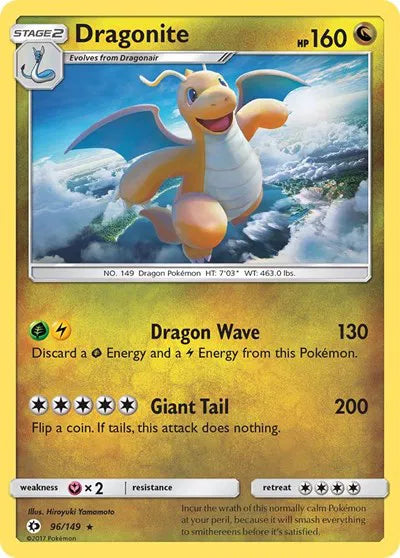 Dragonite 96 · Reverse Holofoil (Sun & Moon Base Set)