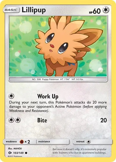 Lillipup 103 · Reverse Holofoil (Sun & Moon Base Set)