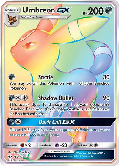 Umbreon GX (Secret) 154/149 - Sun & Moon Base - Secret Rare