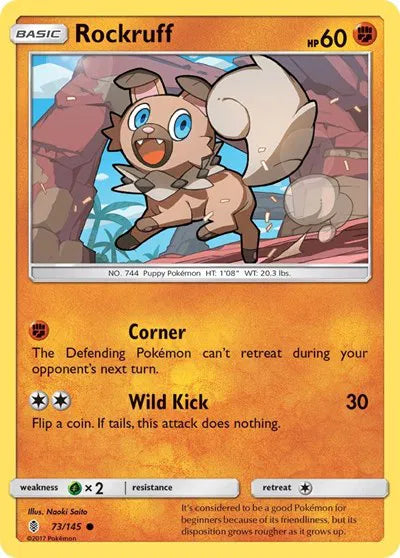 Rockruff 73/145 · Normal (Guardians Rising)