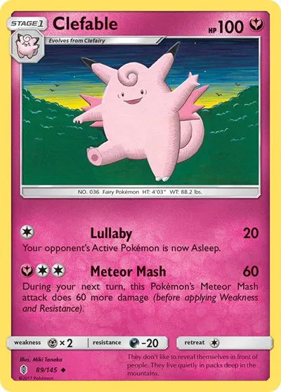 Clefable 89/145 · Normal (Guardians Rising)