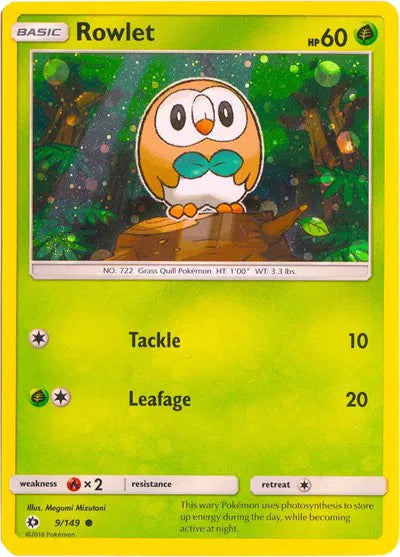 Rowlet (Cosmos Holo) 009/149 (Miscellaneous Cards & Products)