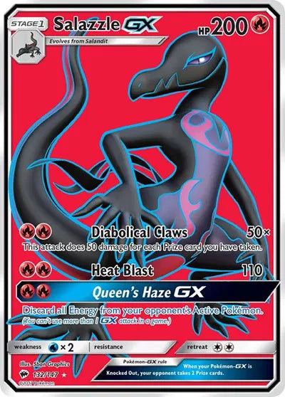 Salazzle GX (Full Art) 132/147 (Burning Shadows)