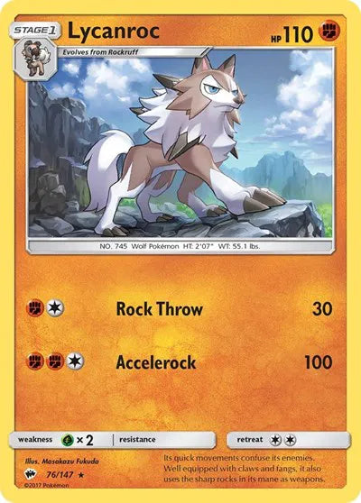 Lycanroc (76) 76/147 · Normal (Burning Shadows)