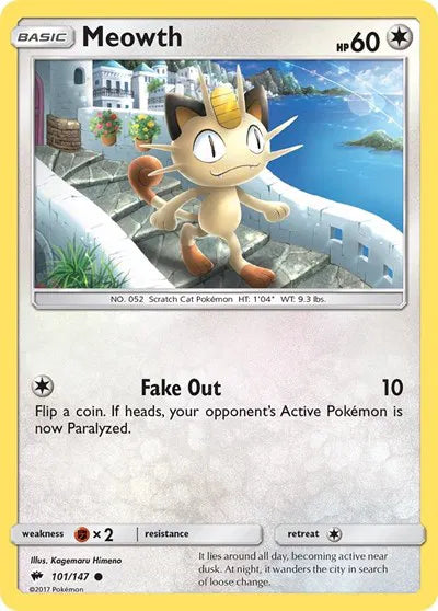 Meowth 101/147 · Normal (Burning Shadows)