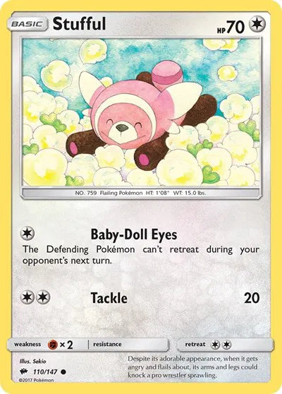 Stufful (Reverse Holofoil) Burning Shadows Common 110/147