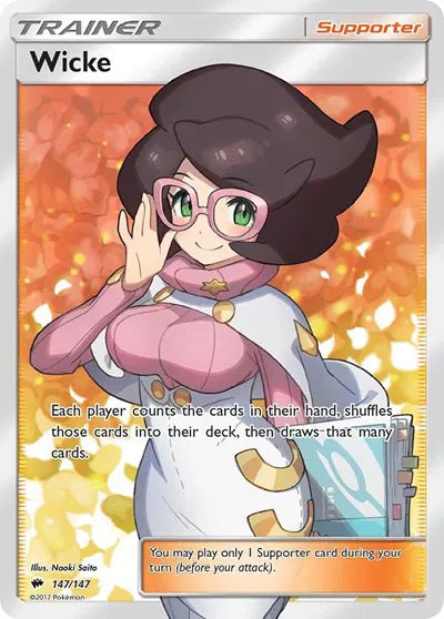 Wicke (Full Art) 147/147 (Burning Shadows) — PSA 9