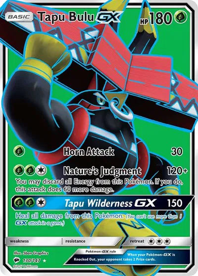 Tapu Bulu GX (Full Art) 130/147 (Burning Shadows)