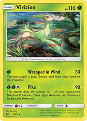 Virizion 8 · Reverse Holofoil (Shining Legends)