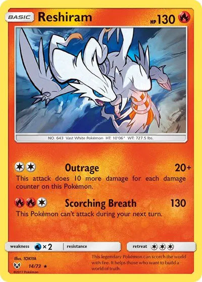 Reshiram 14 · Holofoil (Shining Legends)