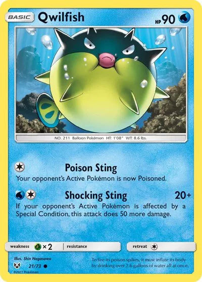 Qwilfish 21 · Normal (Shining Legends)