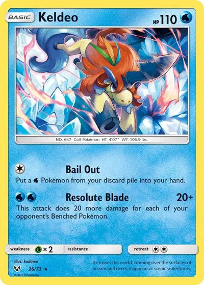 Keldeo 26 · Holofoil (Shining Legends)