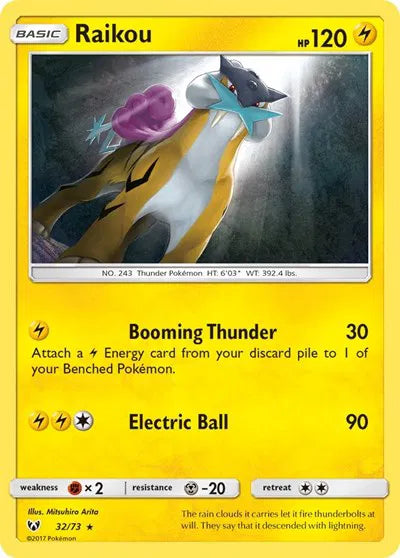 Raikou 32 · Holofoil (Shining Legends)
