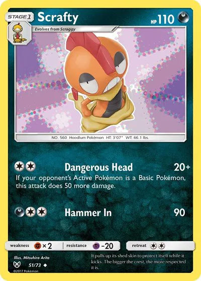 Scrafty 51 · Reverse Holofoil (Shining Legends) 1