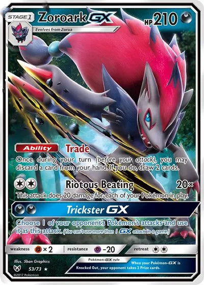 Zoroark GX 53 · Holofoil (Shining Legends)