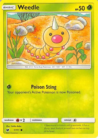 Weedle 1/111 · (Crimson Invasion)