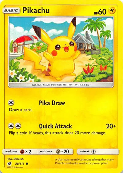 Pikachu 30/111 · Normal (Crimson Invasion)