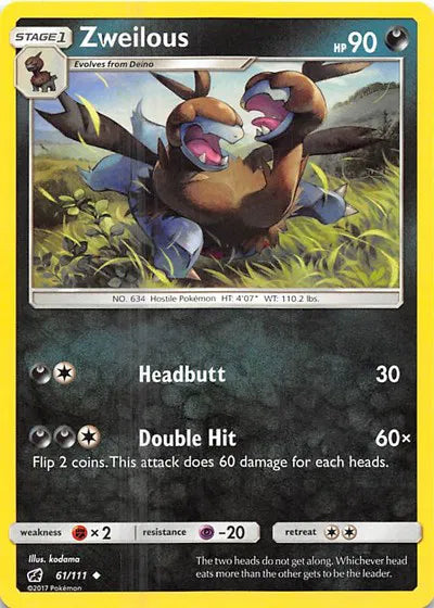 Zweilous 61/111 · Reverse Holofoil (Crimson Invasion)