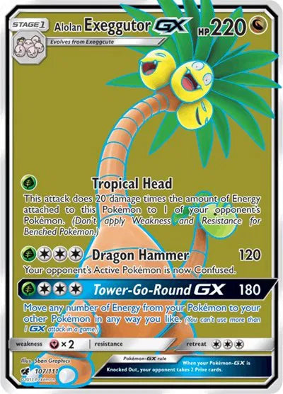 Alolan Exeggutor GX (Full Art) 107/111 (Crimson Invasion)