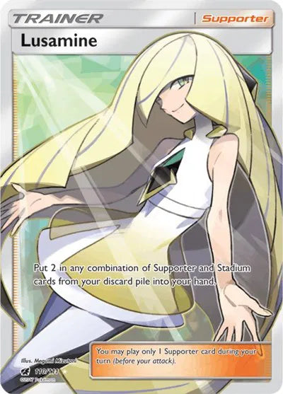 Lusamine (Full Art) 110/111 · Holofoil (Crimson Invasion)