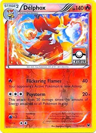 Delphox (League Promo) 013/124 · Reverse Holofoil (League & Championship Cards)