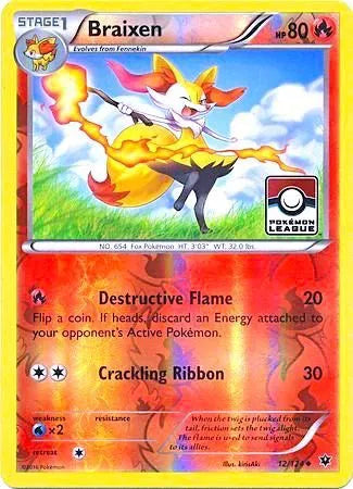 Braixen (League Promo) 012/124 · Reverse Holofoil (League & Championship Cards)