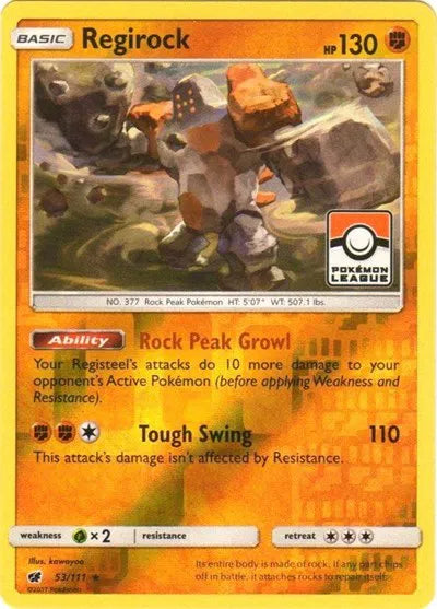 Regirock (League Promo) 053/111 · Reverse Holofoil (League & Championship Cards)
