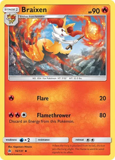 Braixen 16 · Normal (Forbidden Light)
