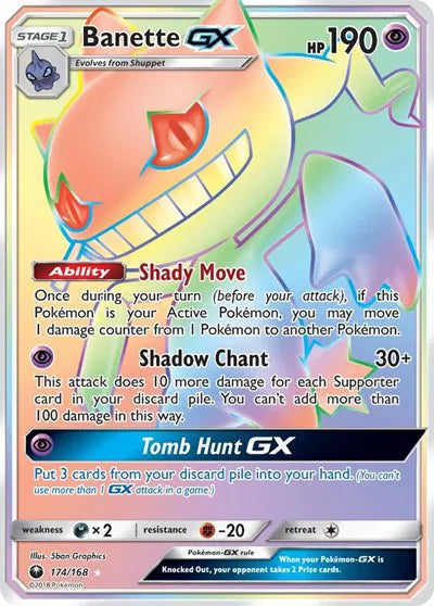 Banette GX (Secret) 174 (Celestial Storm) — PSA 9