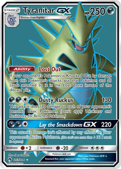 Tyranitar GX (Full Art) 203 (Lost Thunder)