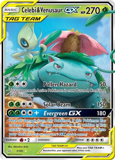 Celebi & Venusaur GX 1/181 (Pokemon Team Up)