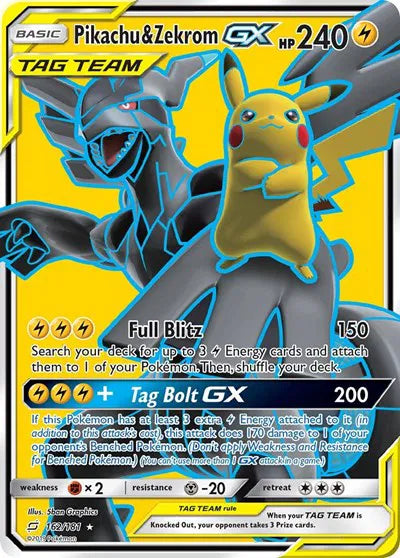 Pikachu & Zekrom GX (Full Art) 162 (Team Up)