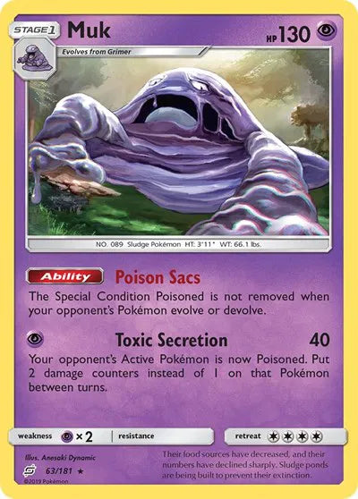 Muk 63 · Reverse Holofoil (Team Up) by Anesoki