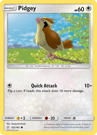 Pidgey (122) · Normal (Team Up)