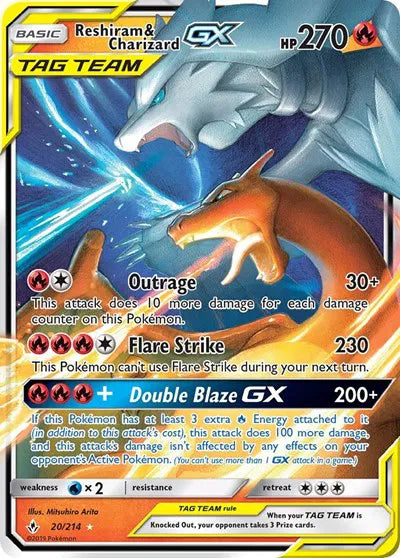 Reshiram & Charizard GX 20 · Holofoil (Unbroken Bonds)