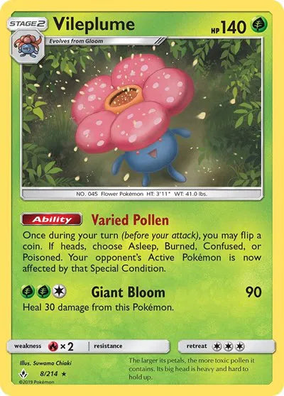 Vileplume 8 · Holofoil (Unbroken Bonds)
