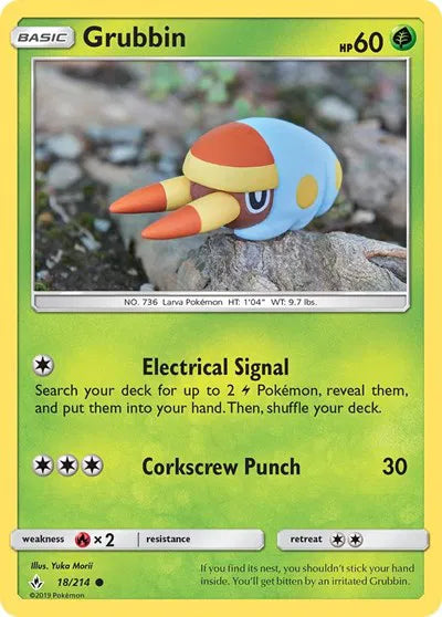 Grubbin 18 · Reverse Holofoil (Unbroken Bonds)