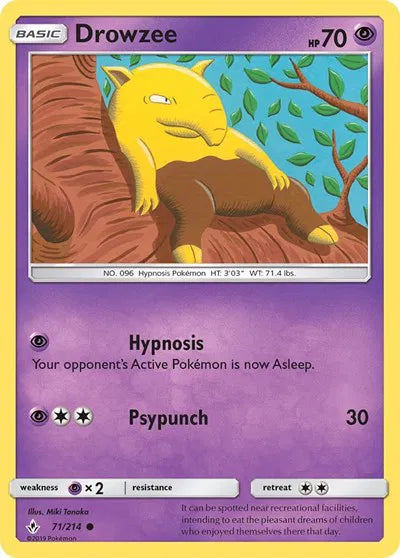 Drowzee 71 · Normal (Unbroken Bonds)