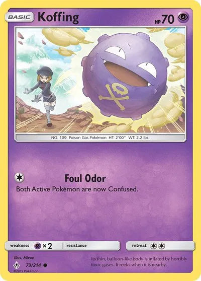 Koffing 73 · Normal (Unbroken Bonds) Reverse Holo