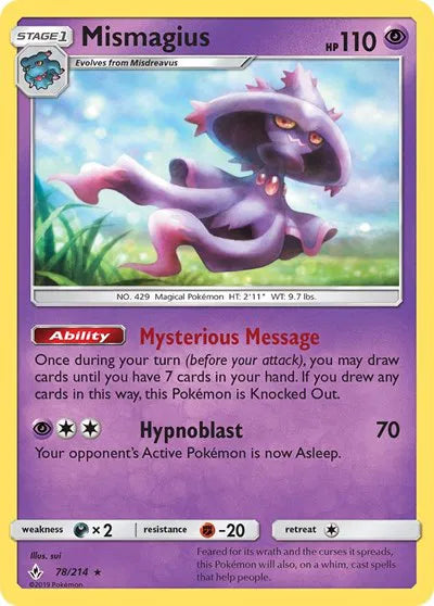 Mismagius 78 · Reverse Holofoil (Unbroken Bonds)