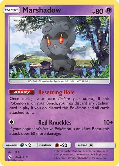 Marshadow 81 · Reverse Holofoil (Unbroken Bonds)
