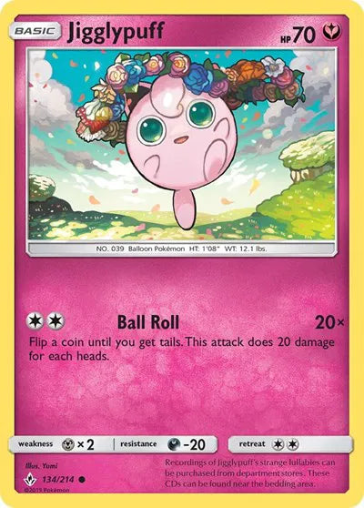 Jigglypuff Unbroken Bonds Common 134