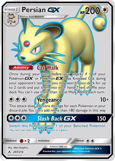 Persian GX (Full Art) Unbroken Bonds Ultra Rare 207