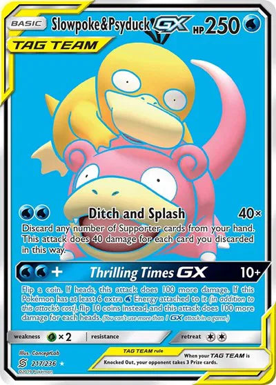 Slowpoke & Psyduck GX (Full Art) 217/236 (Unified Minds)