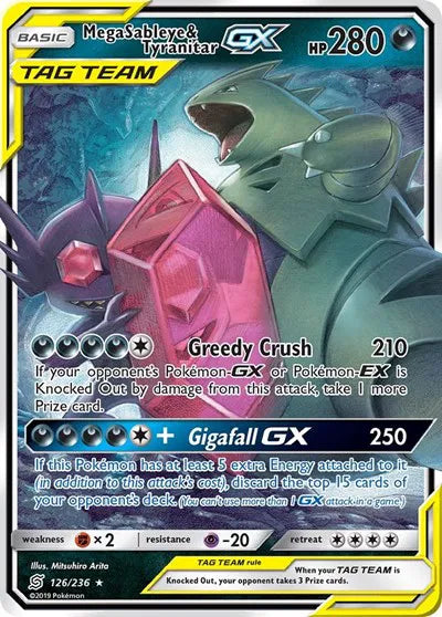 Mega Sableye & Tyranitar GX 126/236 (Unified Minds)