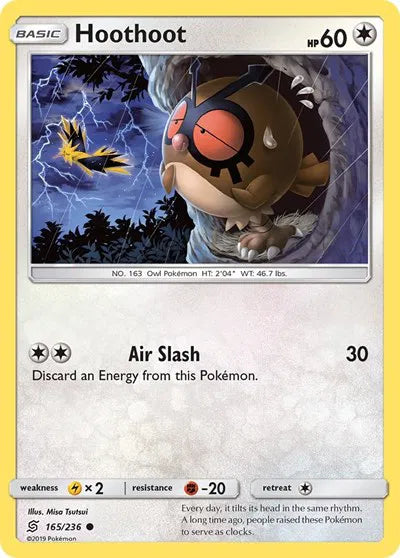 Hoothoot 165/236 · Reverse Holofoil (Unified Minds)